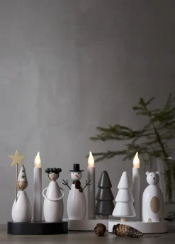 CHRISTMAS JOY Ljusstake Isbjörn 21cm Vit