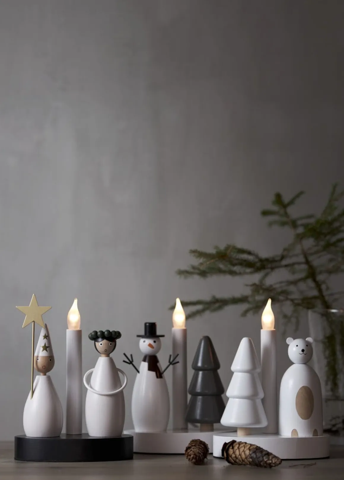 CHRISTMAS JOY Ljusstake Lucia 21cm Vit