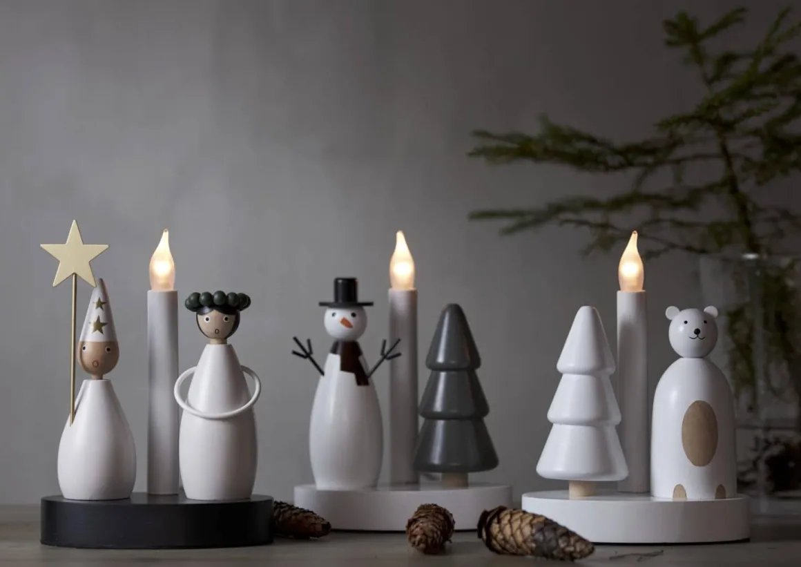 CHRISTMAS JOY Ljusstake Lucia 21cm Vit