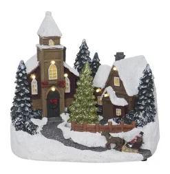 CHURCHVILLE Panorama Stugby 19cm Flerfärgad