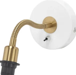 CIA Vägglampa 27cm Vit/Mässing