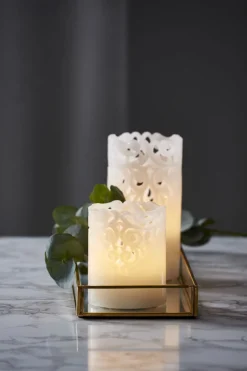 CLARY LED-Blockljus 15cm Vit