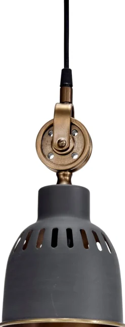 CLEVELAND Taklampa 14cm Jako grå/Mässing