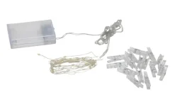 CLIPPY Klämmor Batterislinga 30LED 2,9m Transparent