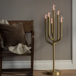 COMET Metalljusstake 100cm Vintage Råmässing