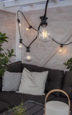 CONNECTA B22 Ljusslinga Extra 7,35m IP44 Svart