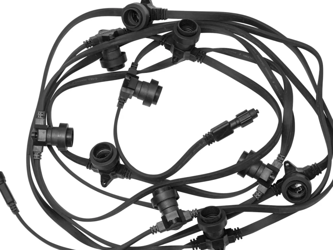 CONNECTA FLAT E27 Ljusslinga Extra 7,35m IP44 Svart