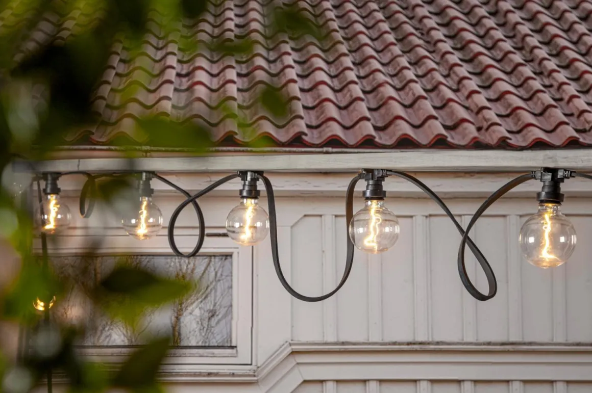 CONNECTA FLAT E27 Ljusslinga Extra 7,35m IP44 Svart