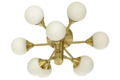 COSMOS Plafond bad 45,5cm Matt Mässing/Opalvit IP44