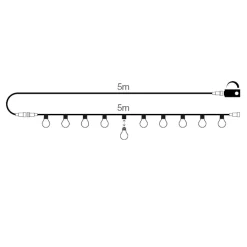 Cosy Start Ljusslinga 5m 12V IP44