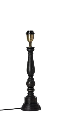 COTTEX Lampfot E27 46cm Svart/Borstad mässing