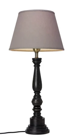 COTTEX Lampfot E27 46cm Svart/Borstad mässing