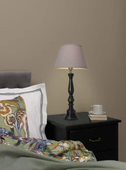 COTTEX Lampfot E27 46cm Svart/Borstad mässing