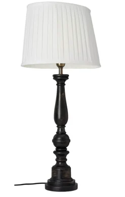 COTTEX Lampfot E27 57cm Svart/Borstad mässing