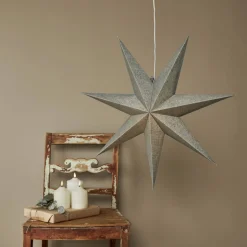 COTTON Pappersstjärna 60cm Grön