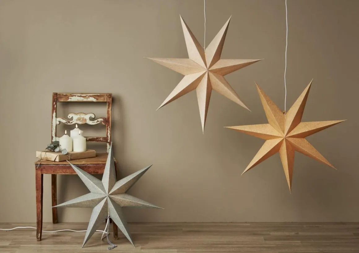 COTTON Pappersstjärna 60cm Grön