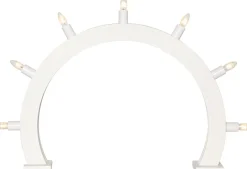 CRISP Träljusstake Båge 7L 48cm Vit