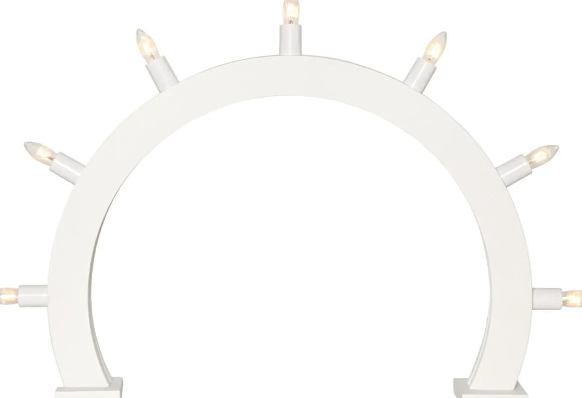 CRISP Träljusstake Båge 7L 48cm Vit