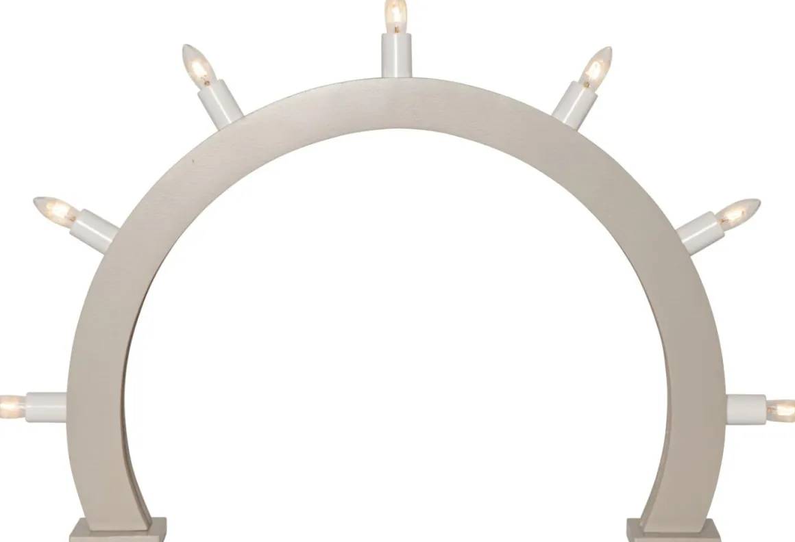 CRISP Träljusstake Båge 7L 48cm Beige