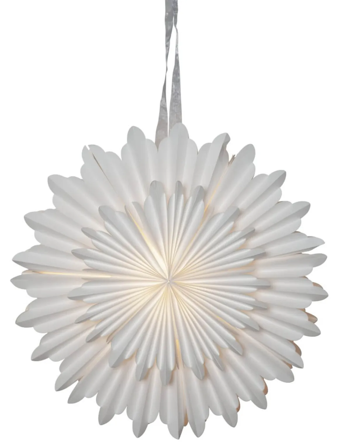 CRYSTAL Pappersstjärna 50cm Vit
