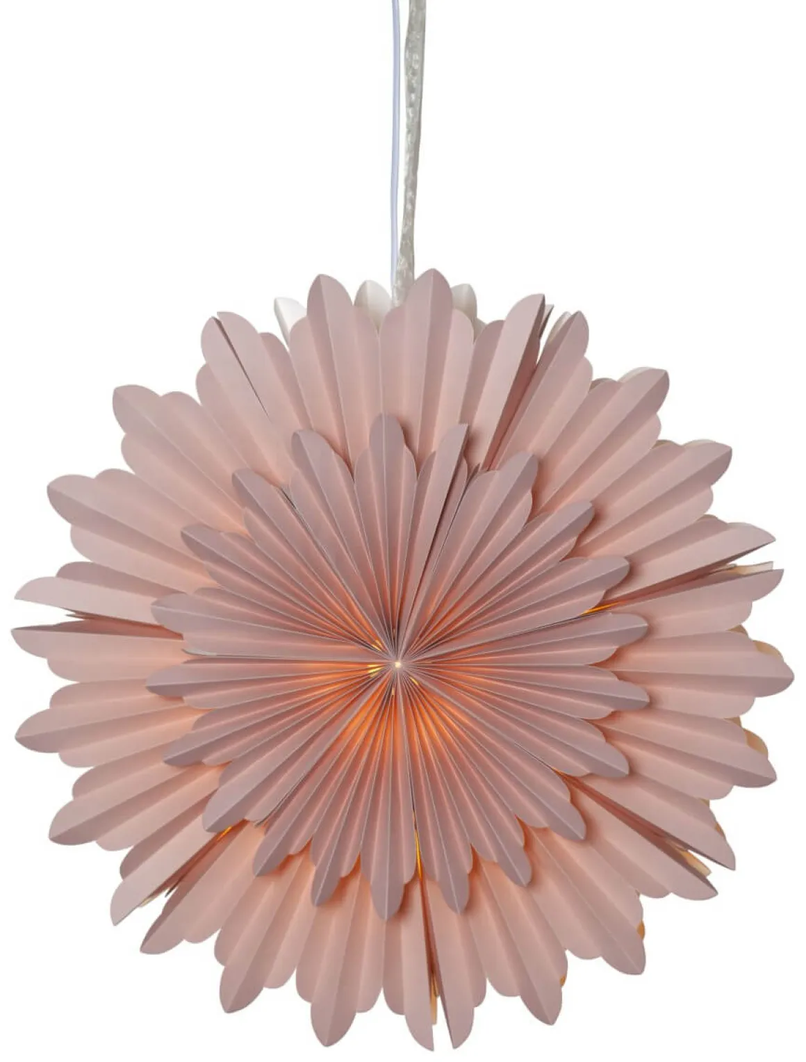 CRYSTAL Pappersstjärna 50cm Rosa