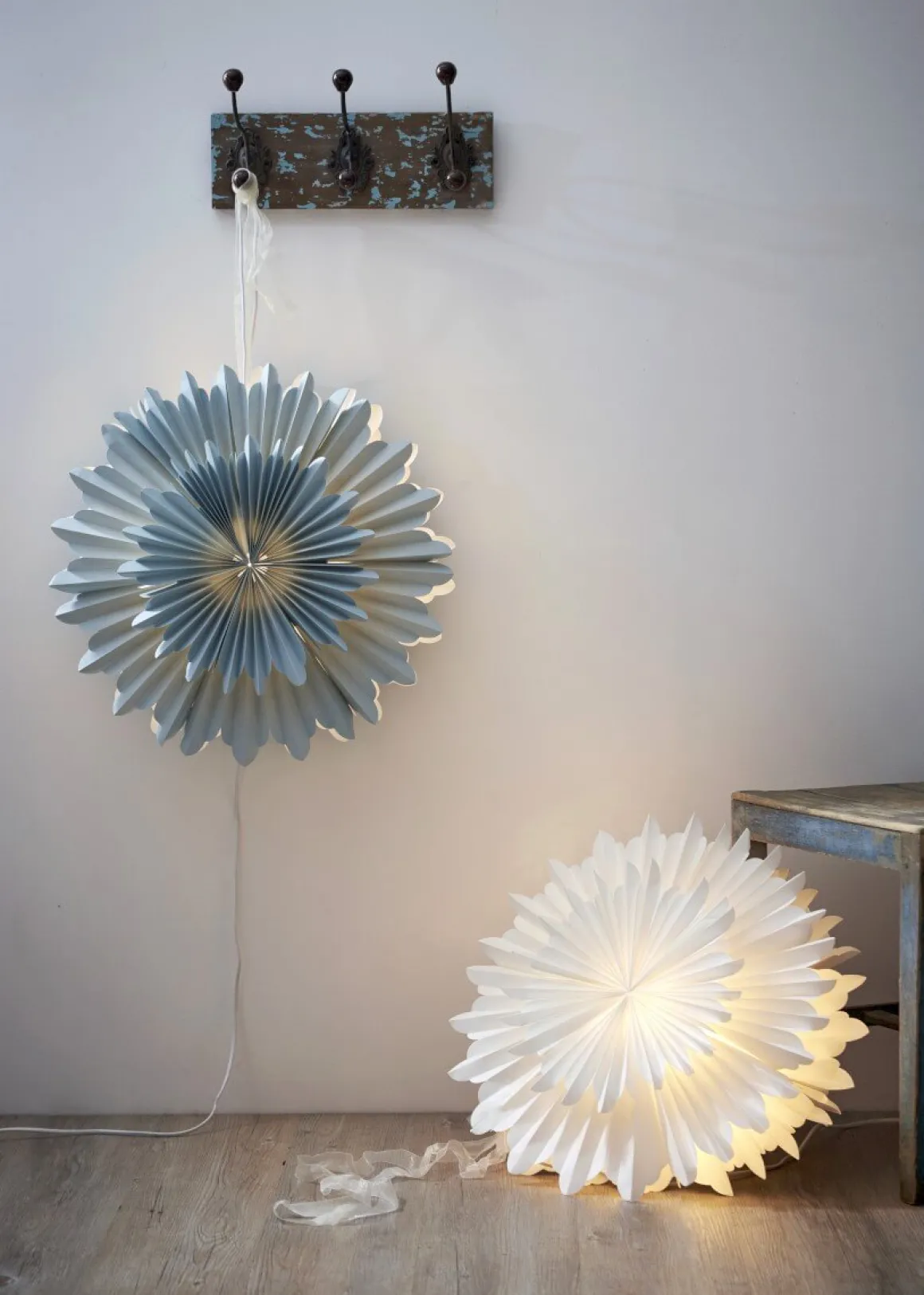 CRYSTAL Pappersstjärna 50cm Blå