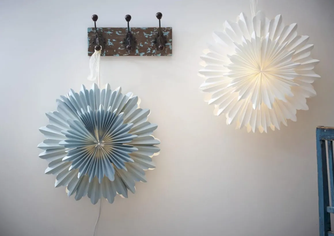 CRYSTAL Pappersstjärna 50cm Blå