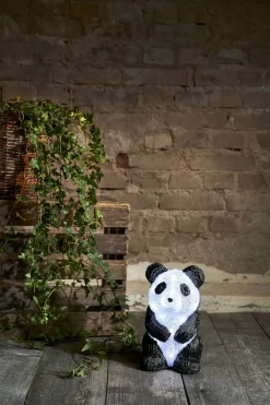 CRYSTALO Dekorationsfigur Panda 20L 27cm Svart