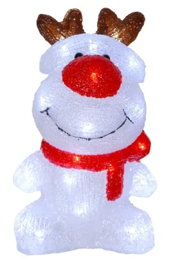 CRYSTALO Dekorationsfigur Ren 30L 28cm Vit