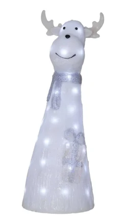 CRYSTALO Dekorationsfigur Ren 40L 51,5cm Vit