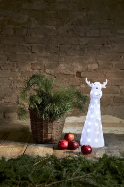 CRYSTALO Dekorationsfigur Ren 40L 51,5cm Vit