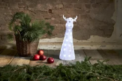 CRYSTALO Dekorationsfigur Ren 40L 51,5cm Vit