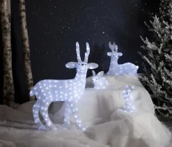 CRYSTALO Utomhusdekoration Hjort 97cm 200LED Klar IP44