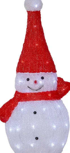 CRYSTALO Utomhusdekoration Snögubbe 59cm 40LED Vit IP44