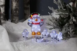 CRYSTALO Utomhusdekoration Pingvin 30cm 40LED Flerfärgad IP44