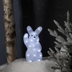 CRYSTALO Utomhusdekoration Kanin Batteri 29cm 30LED Klar IP44