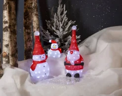 CRYSTALO Utomhusdekoration Tomte 59cm 40LED Röd IP44