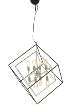 CUBES Taklampa Stor 8L 73cm Svart/Krom