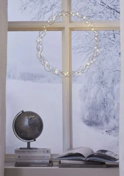 CURLY Hängande krans 45cm Krom