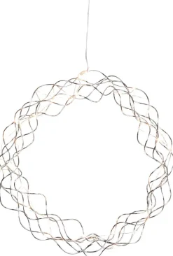 CURLY Hängande Krans 30cm Krom