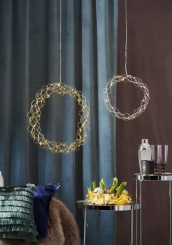 CURLY Hängande Krans 30cm Krom