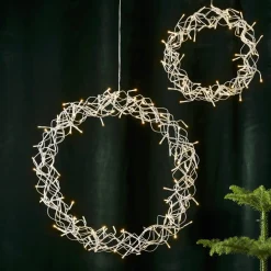 CURLY Hängande Krans 50cm 120LED Silver