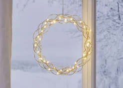 CURLY Hängande Krans 30cm Mässing