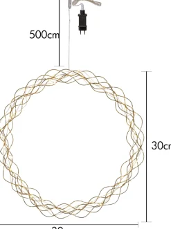 CURLY Hängande Krans 30cm Mässing