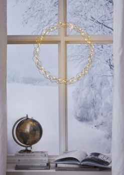 CURLY Hängande krans 45cm Mässing