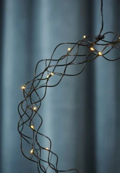 CURLY Hängande krans 30cm Svart