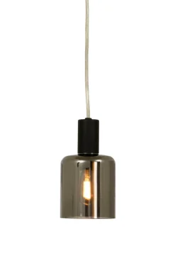 CYLINDER Fönsterlampa 16cm Svart/Rökgrå