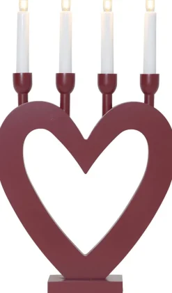 DALA Ljusstake 4L 45cm Röd