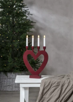 DALA Ljusstake 4L 45cm Röd