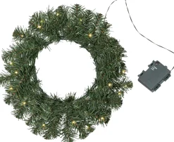 DALBO Krans Batteri 40cm 20LED Grön